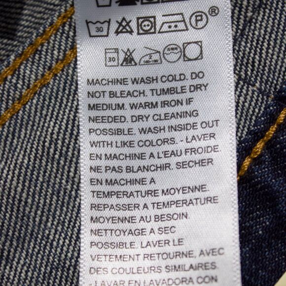 NWT $108 Levi's Premium Baggy Dad Wide Leg Jeans Cotton Linen Women Size 30x30 - Picture 12 of 16